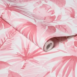 Tropical Leaves Peel & Stick Wallpaper Pink - Opalhouse™: Removable Vinyl, Botanical Leaf Pattern, Self-Adhesive, 27.5 Sq Ft Coverage -Opalhouse GUEST 2043c5c7 65ab 4ab3 bf52 a21288eb13b9