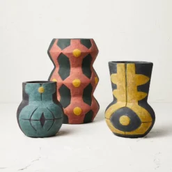 Large Geo Pattern Vase Red - Opalhouse™ Designed With Jungalow™ -Opalhouse GUEST 3934c160 7c51 42b9 85ef 42416fd61672