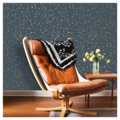 Celestial Peel & Stick Wallpaper Navy/Gold - Opalhouse™: Removable Vinyl, Self-Adhesive, Stain-Resistant, 27.5 Sq Ft Coverage -Opalhouse GUEST 4c1ead4d 934f 4d0f 884f e1ad59720c31