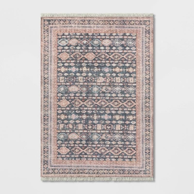 Alexandra Floral Printed Border Persian Rug Blush - Opalhouse™ 5 Alexandra Floral Printed Border Persian Rug Blush - Opalhouse™ - Image 5