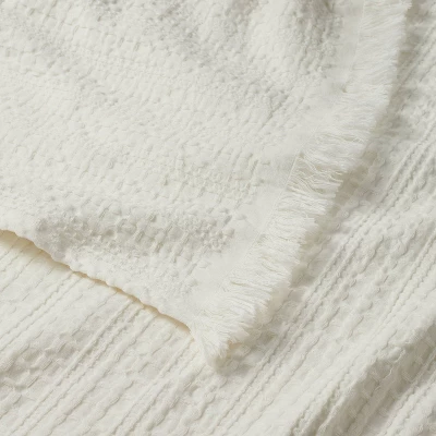 Waffle Weave Bed Throw White - Opalhouse™ Designed With Jungalow™ 2 Waffle Weave Bed Throw White - Opalhouse™ Designed With Jungalow™ - Image 2