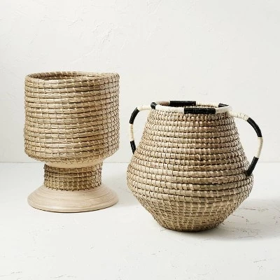 Seasgrass And Bamboo Woven Pedestal Vase - Opalhouse™ Designed With Jungalow™ 3 Seasgrass And Bamboo Woven Pedestal Vase - Opalhouse™ Designed With Jungalow™ - Image 3