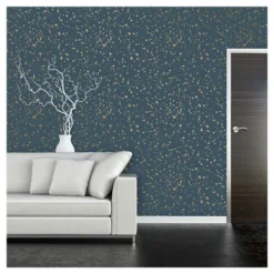 Celestial Peel & Stick Wallpaper Navy/Gold - Opalhouse™: Removable Vinyl, Self-Adhesive, Stain-Resistant, 27.5 Sq Ft Coverage -Opalhouse GUEST f53edfa2 8c6c 4423 8c30 a5069fbc534b